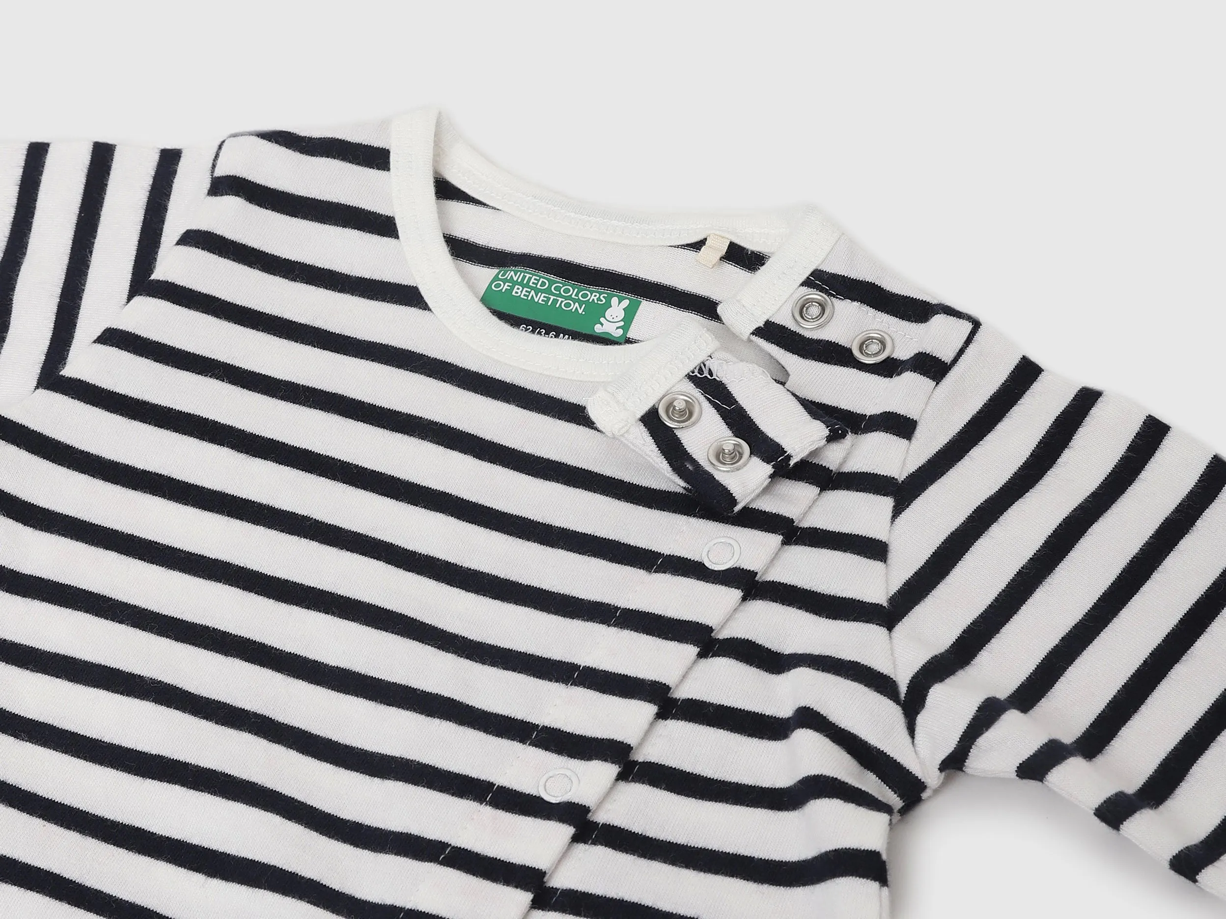 Pack of 2 100% Cotton Round Neck Full Sleeves Baby Rompers