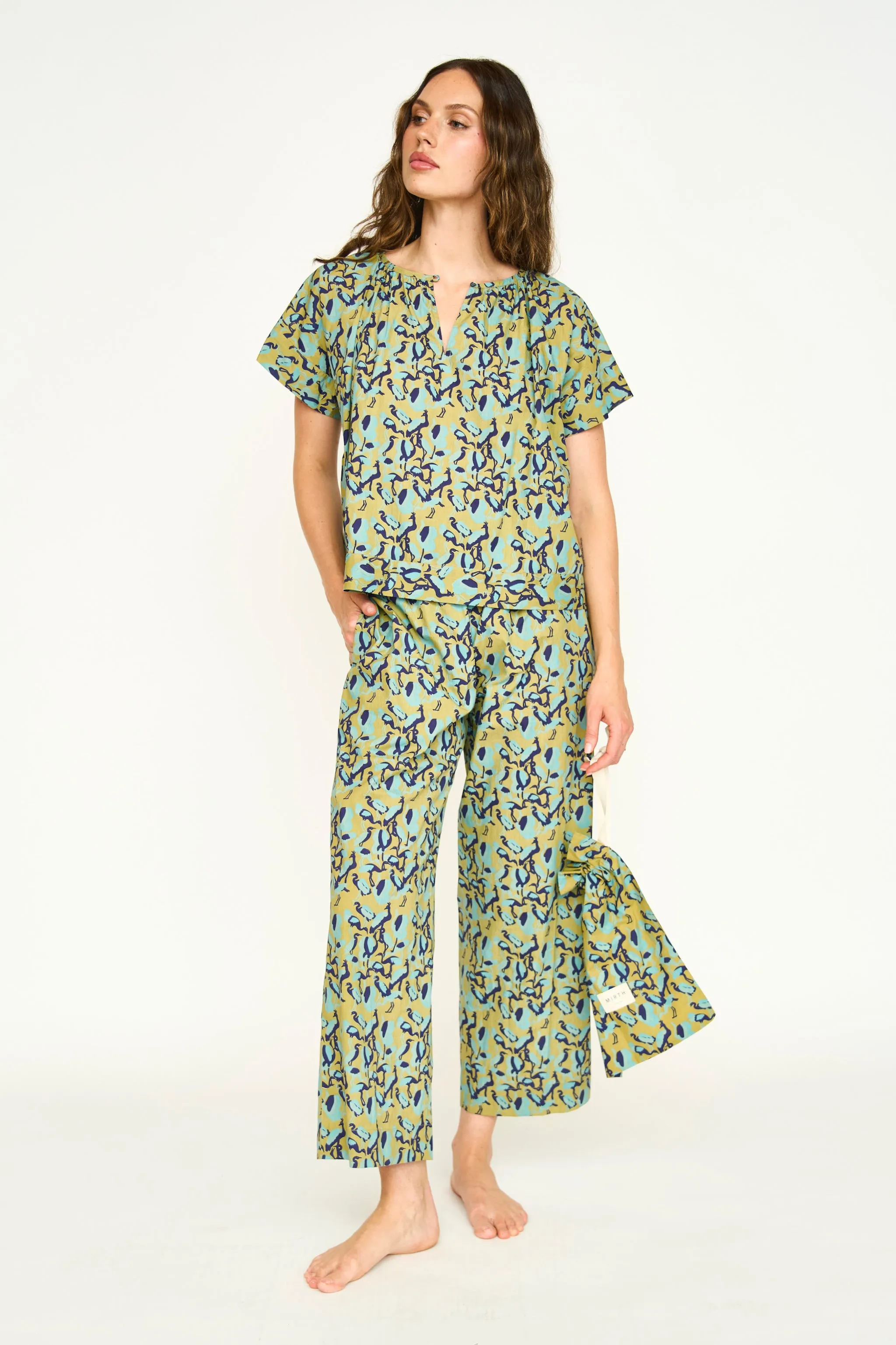 Pajama Pant Set in Seagull
