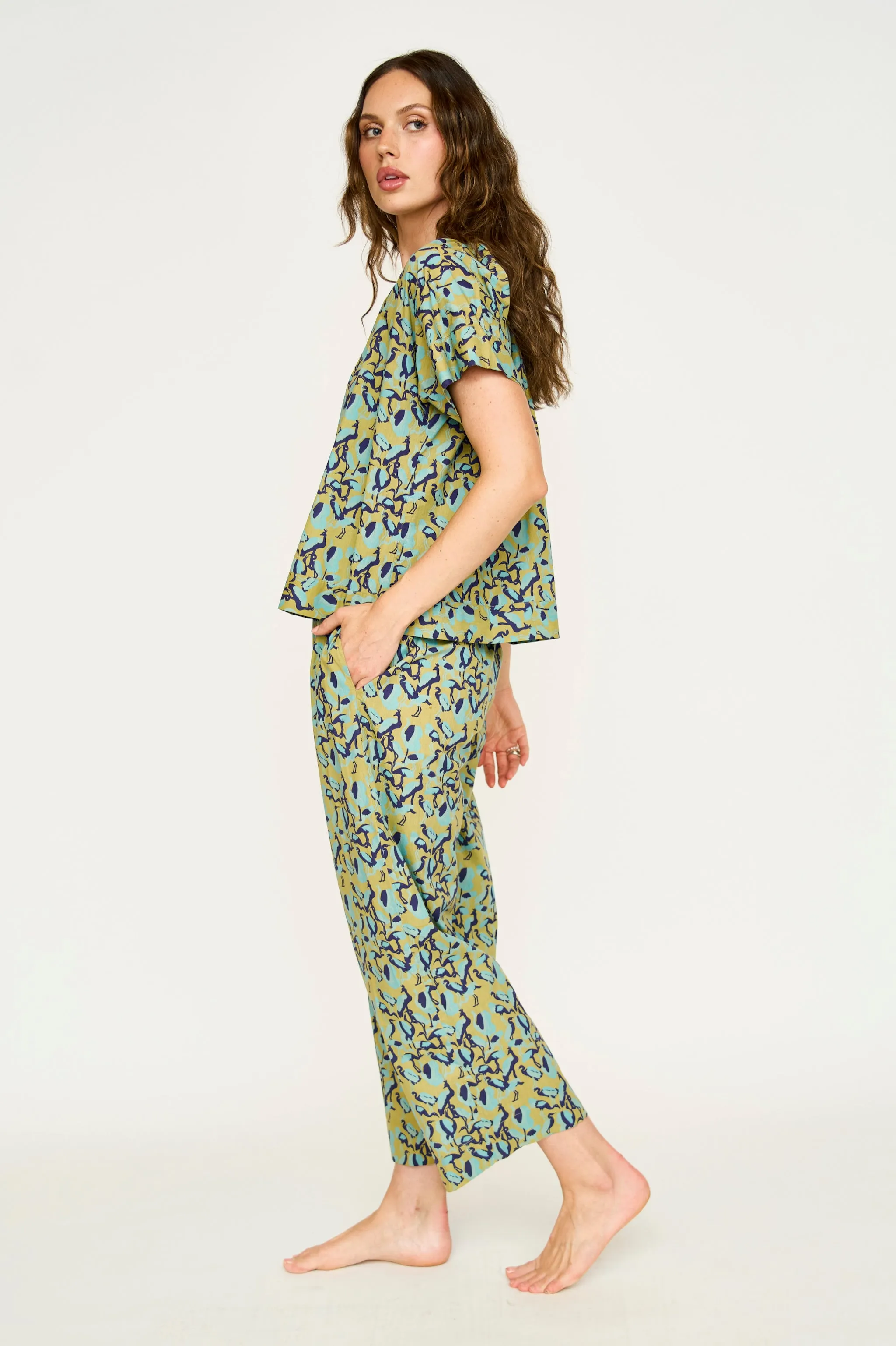 Pajama Pant Set in Seagull