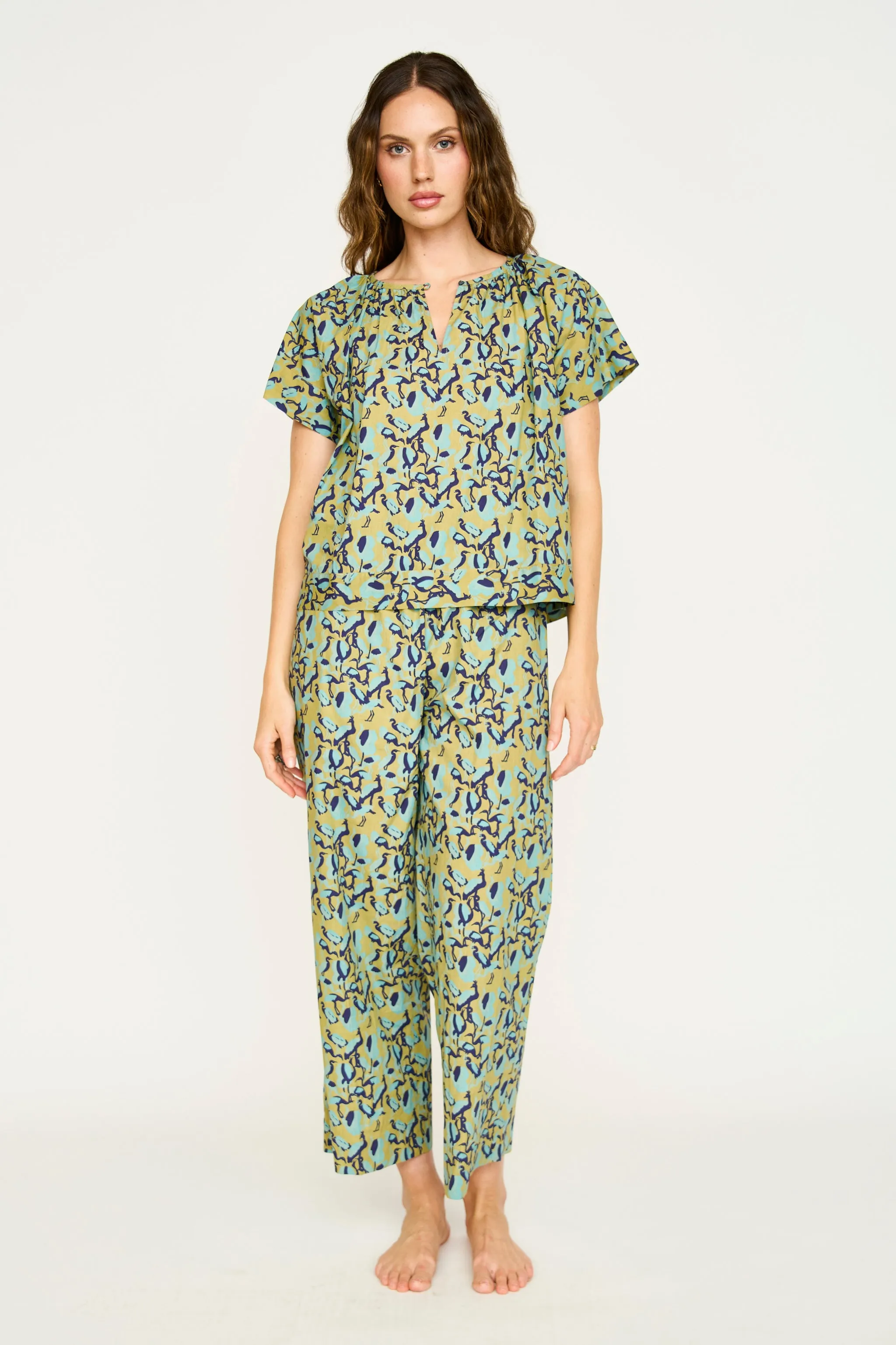 Pajama Pant Set in Seagull