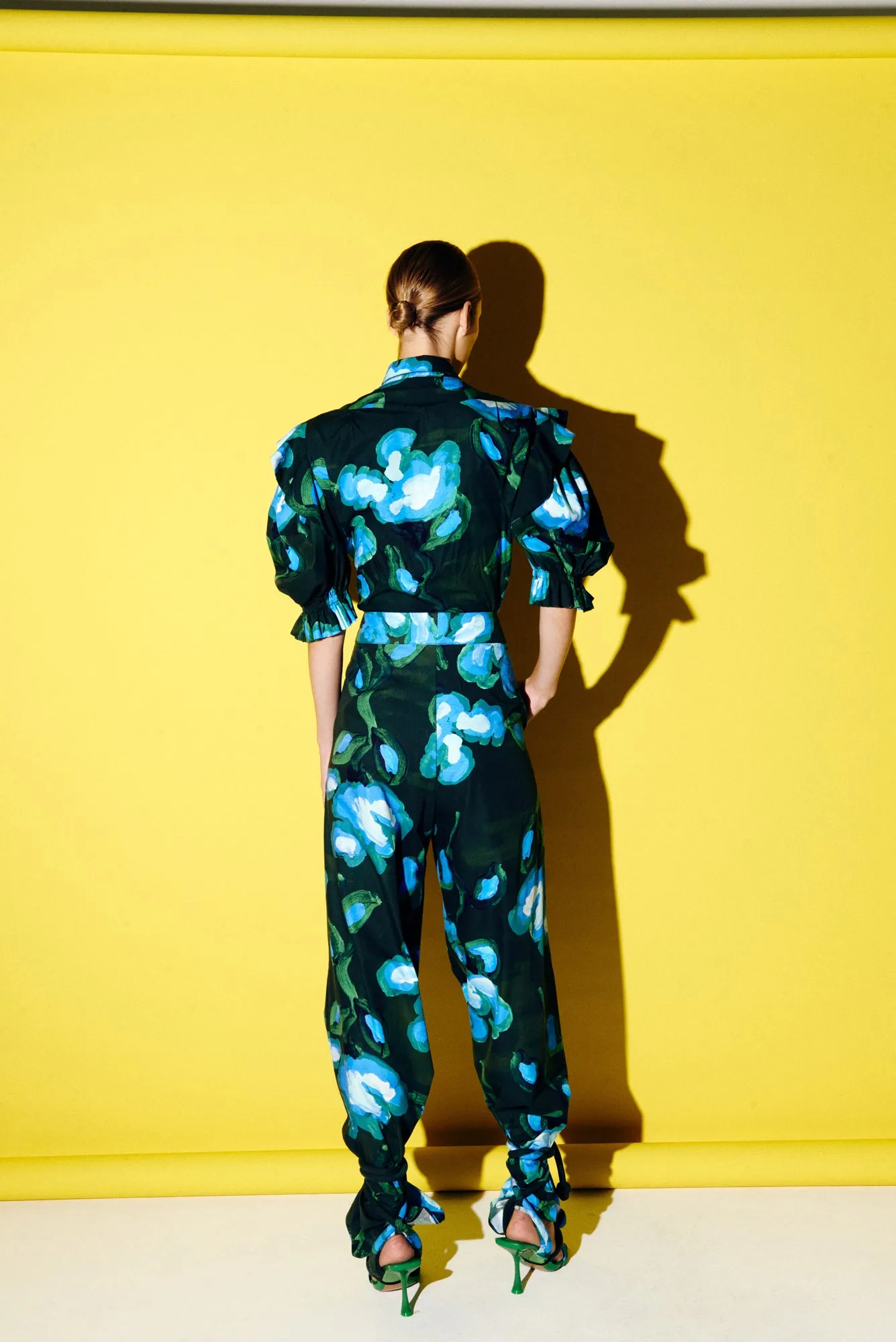 PANCA PANTS IN RECUERDOS VERDE PRINT