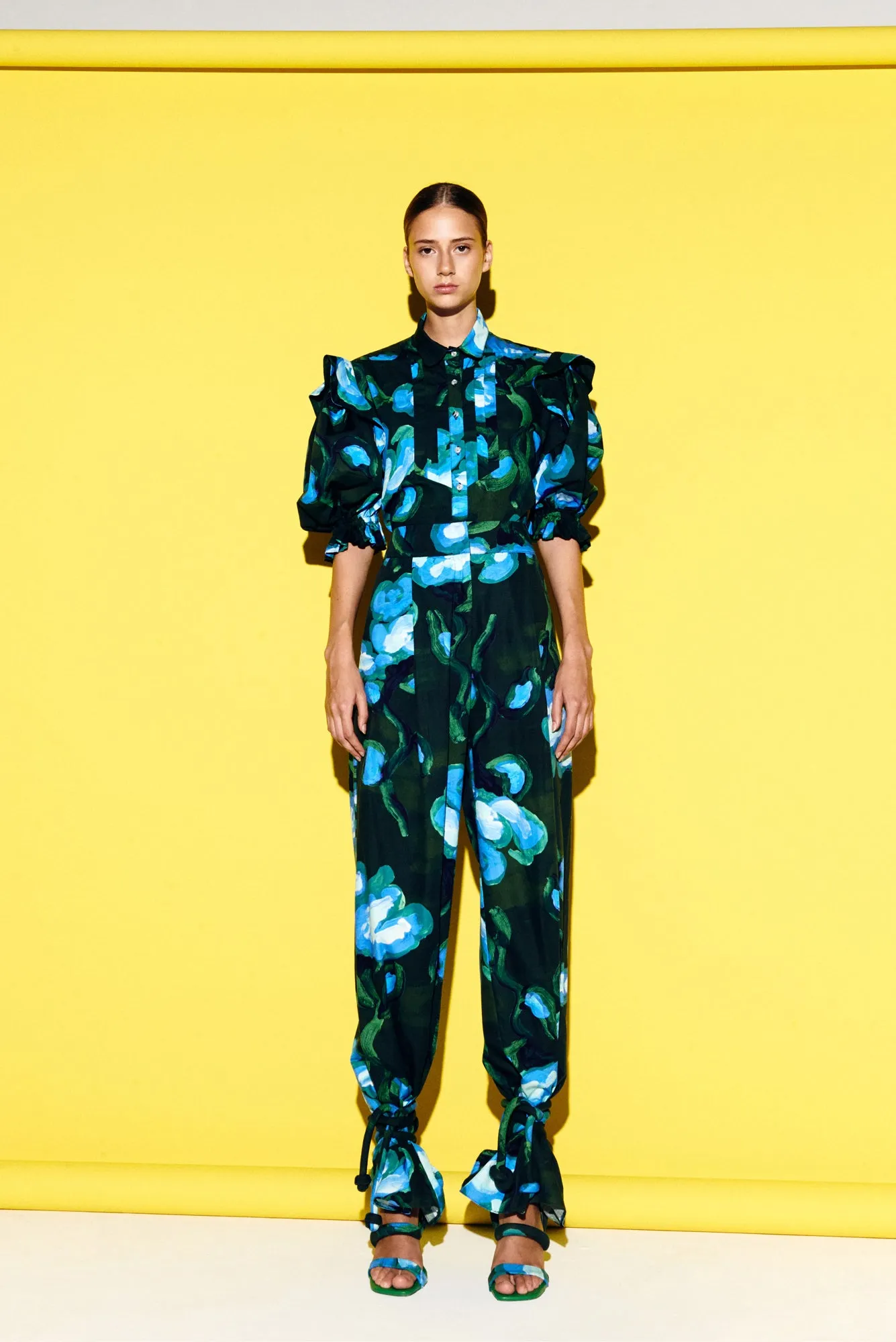 PANCA PANTS IN RECUERDOS VERDE PRINT