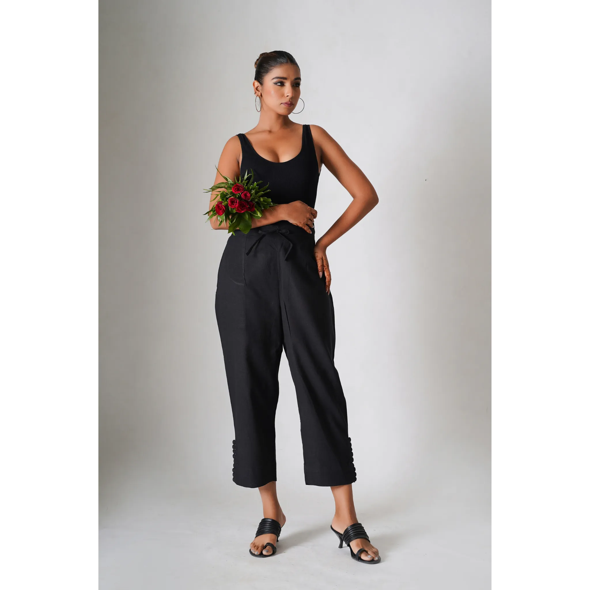 Pants Combo - Black & White ( WITH POTLI BUTTONS )