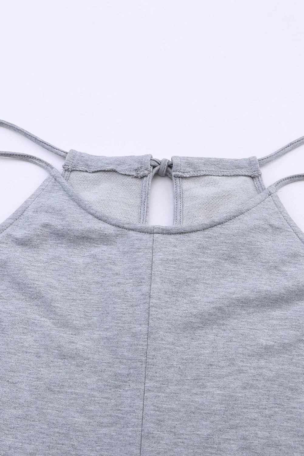 Patch Pockets Spaghetti Strap Wide Leg Jumpsuit