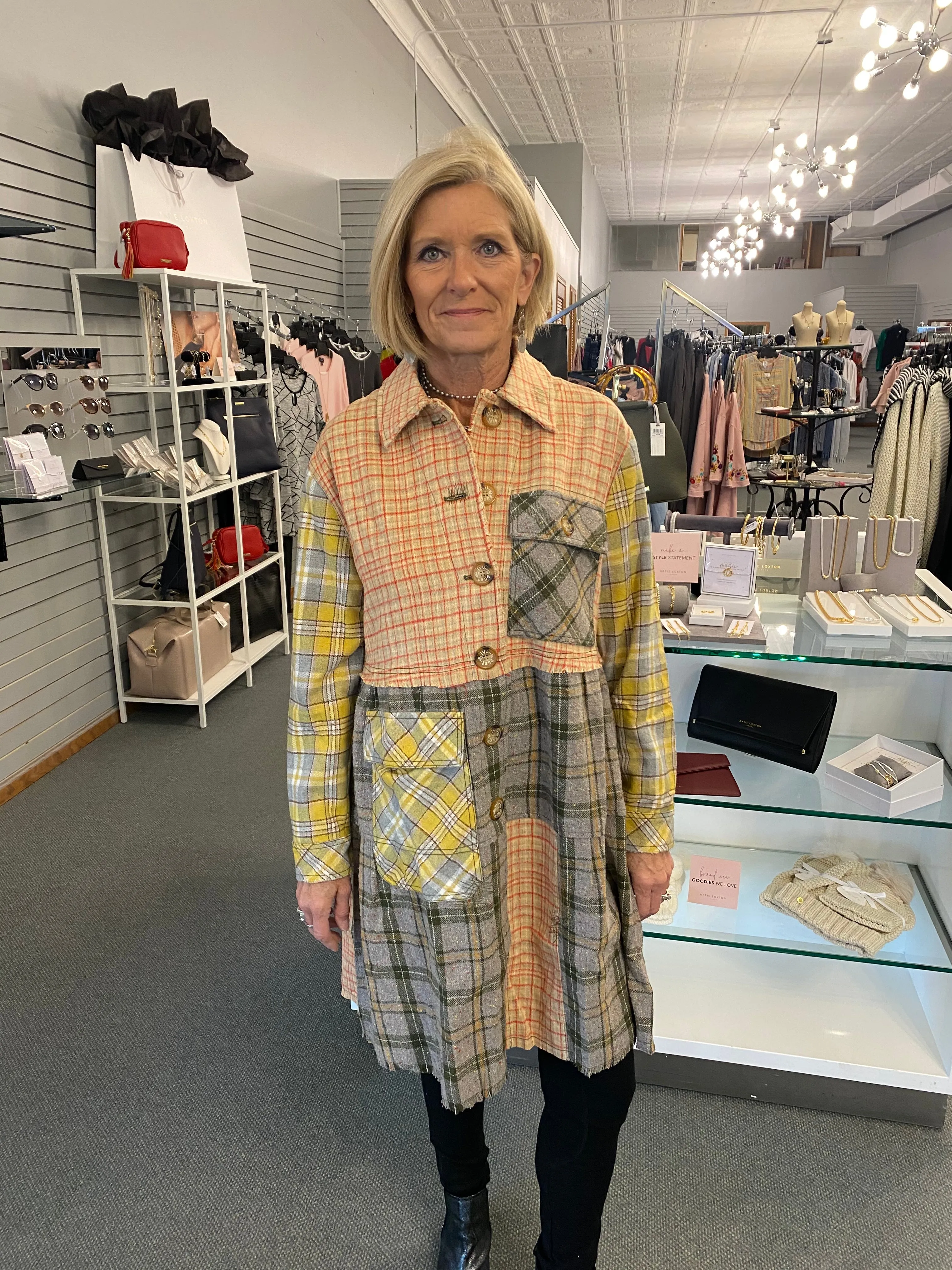 Patchwork Plaid Jacket