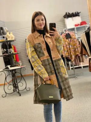 Patchwork Plaid Jacket
