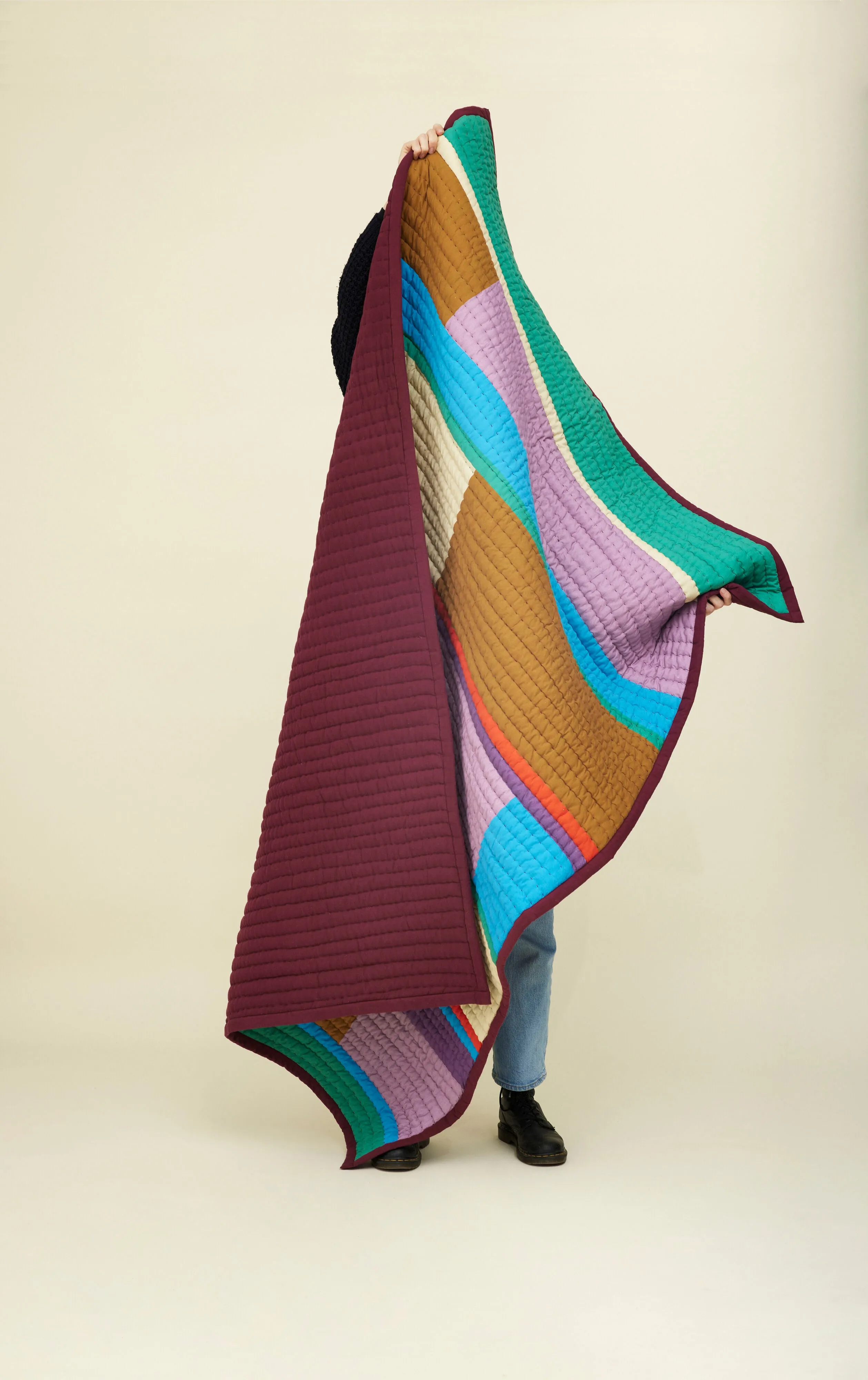Pavilion Plaid Block Quilt Throw