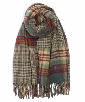 PC0758 Polo Ralph Lauren Patchwork Plaid Oblong Scarf