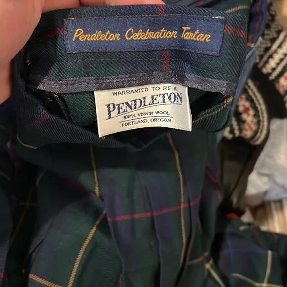 PENDLETON Celebration Tartan Plaid Wool pleated Maxi skirt Size 8