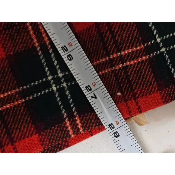 Pendleton Red Tartan Plaid Wool Vintage Skirt size 10