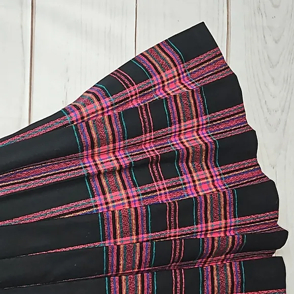 Pendleton Vintage Black Wool Plaid Midi Skirt - Size 8P