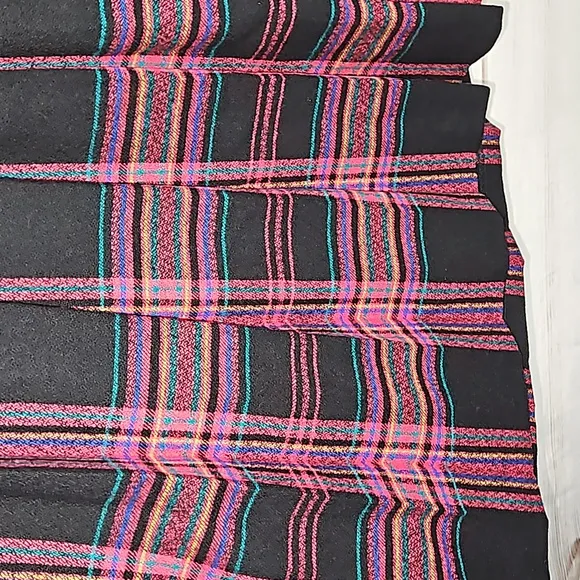 Pendleton Vintage Black Wool Plaid Midi Skirt - Size 8P