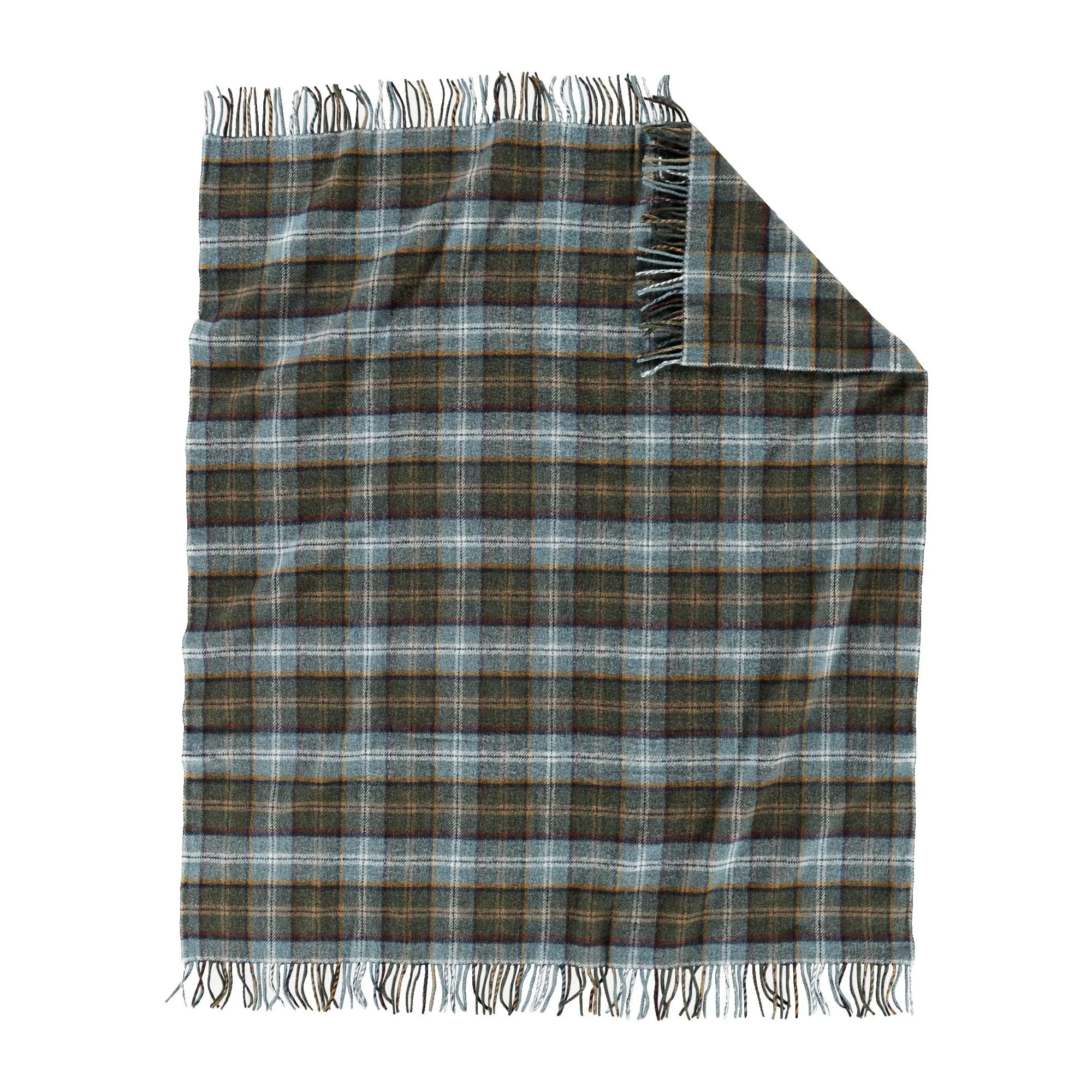 Pendleton® Washable Eco-Wise Wool Throw Shale Plaid