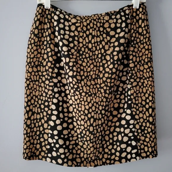 Per Se Animal Print Two-way Zip Mini Skirt Size 4