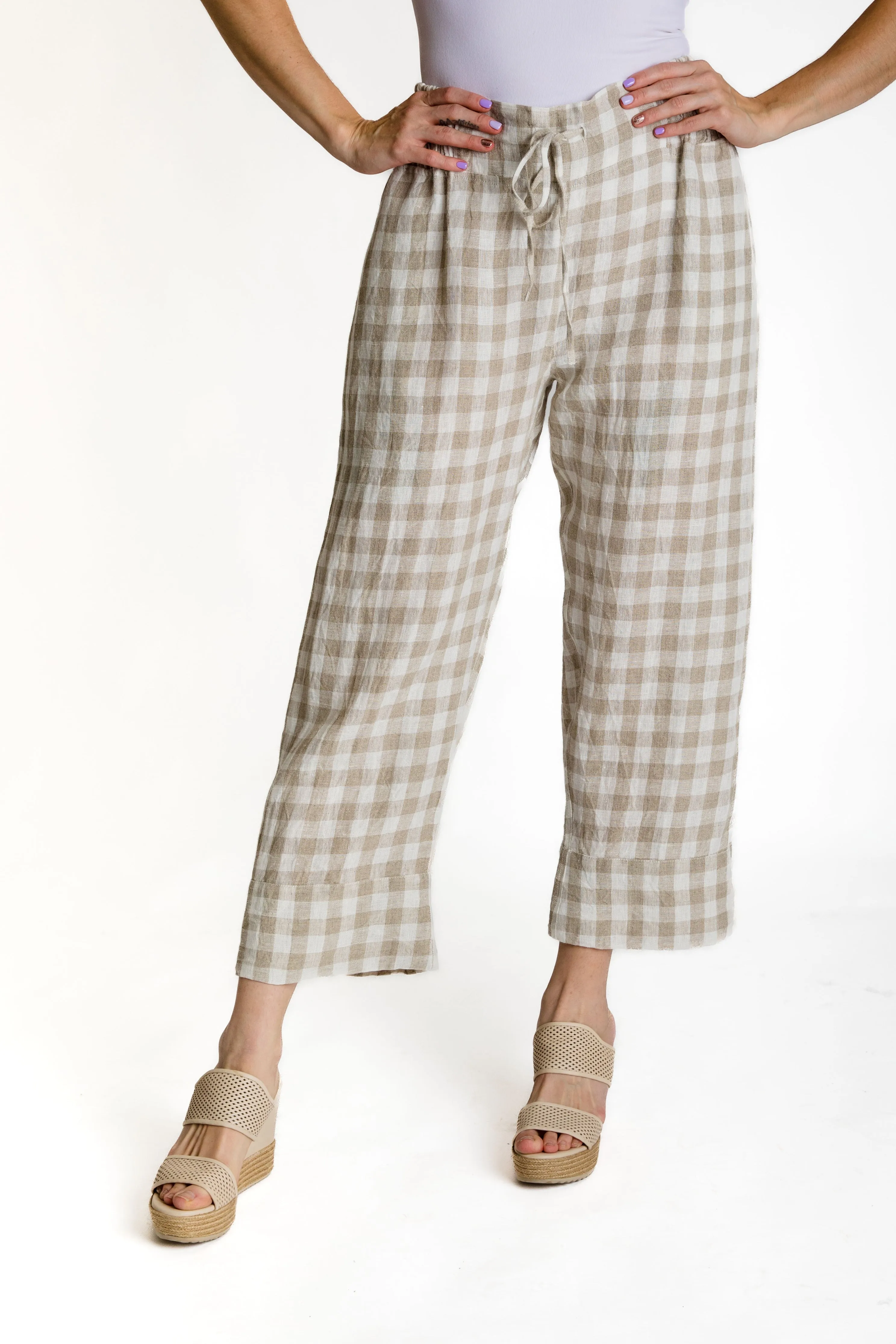 Perrine Linen Pants in Latte