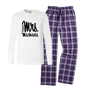Personalized Future Mrs. Flannel Pajama Set