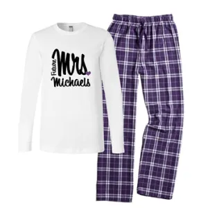 Personalized Future Mrs. Flannel Pajama Set