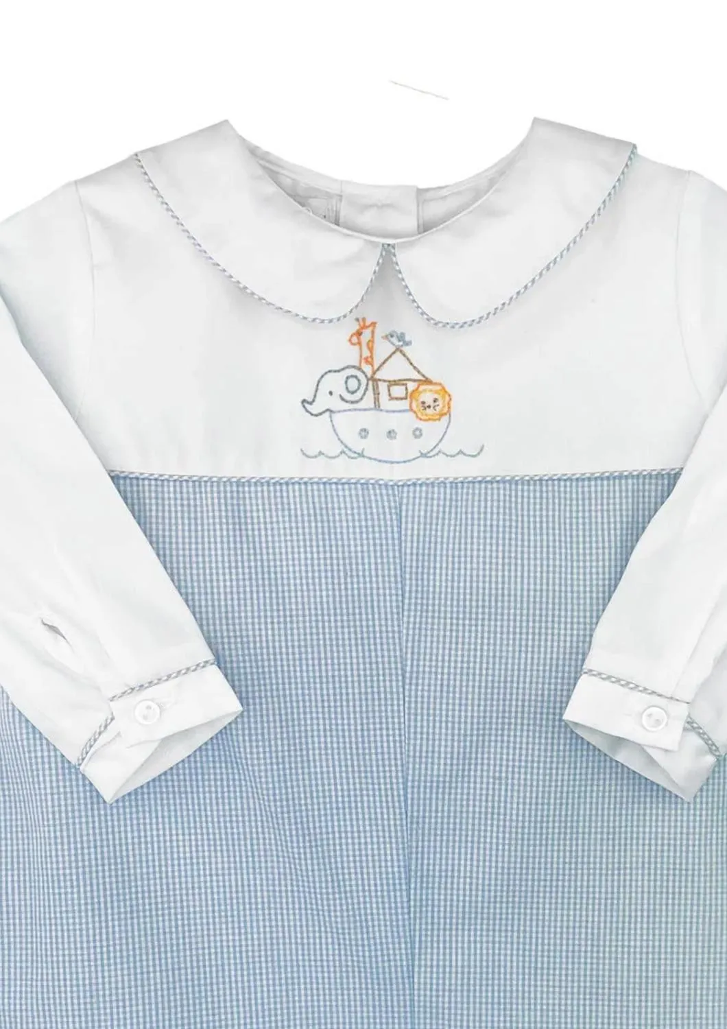 Petit Ami Zubels - Girl's Noah's Ark Embroidered Longall