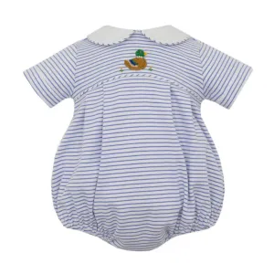 Petit Bebe Mallard Embroidered Bubble - Blue