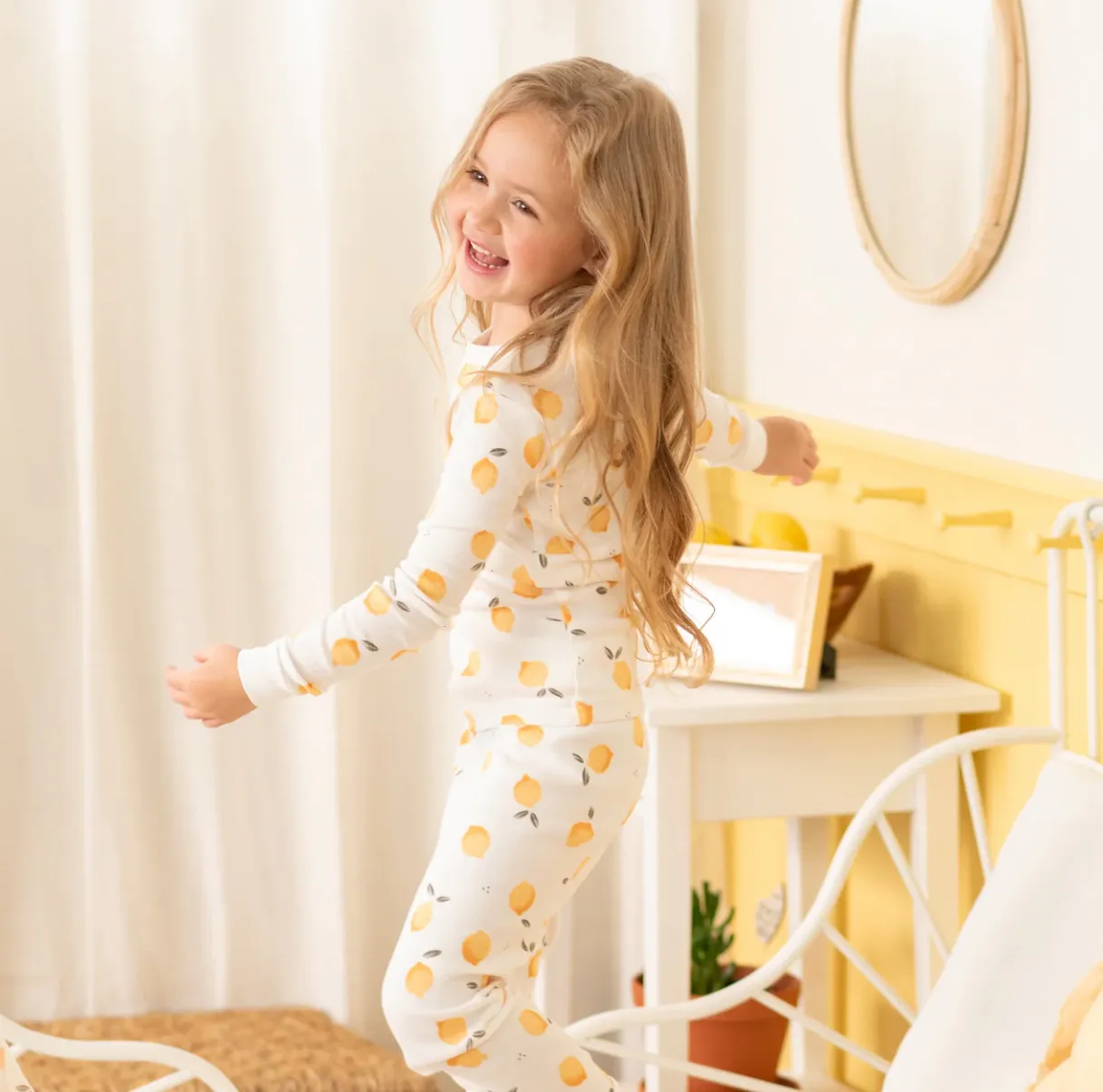 Petit Lem Lemon Print Pyjamas