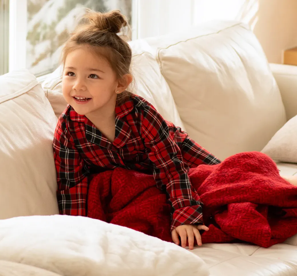 Petit Lem Scarlet Tartan Plaid Flannel Pyjamas