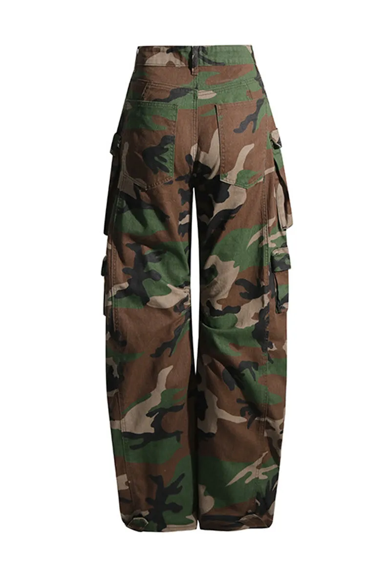 PI0531 Camo Cargo Long Pants