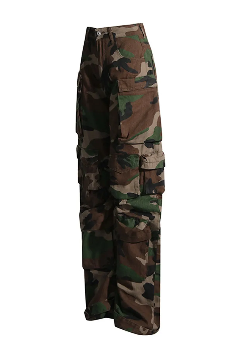 PI0531 Camo Cargo Long Pants