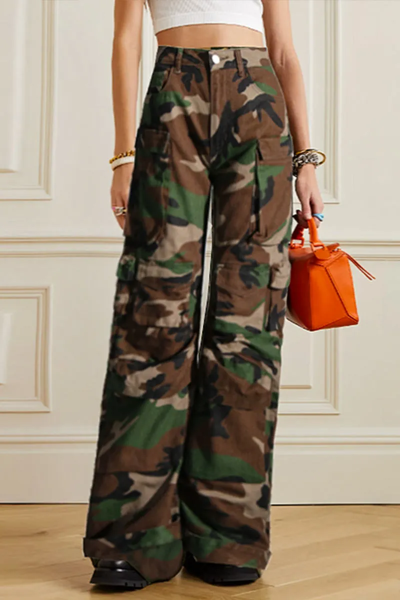 PI0531 Camo Cargo Long Pants