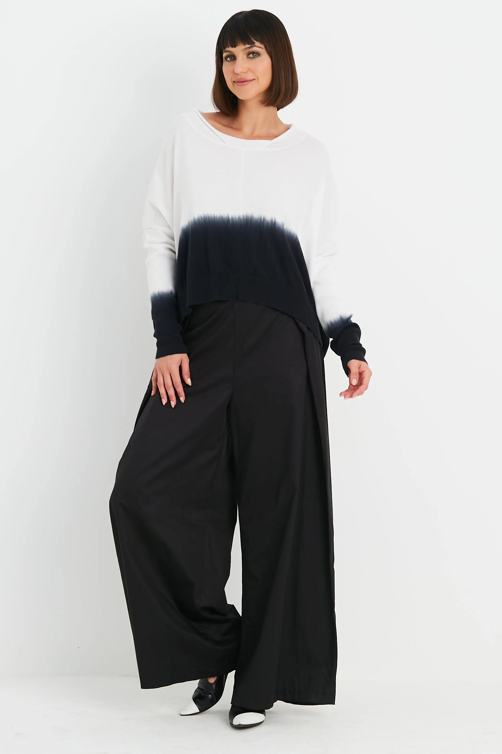 Pima Cotton Ombre Crewneck Sweater