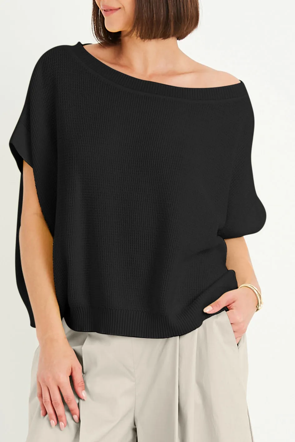 Pima Cotton Waffle Knit-Tee