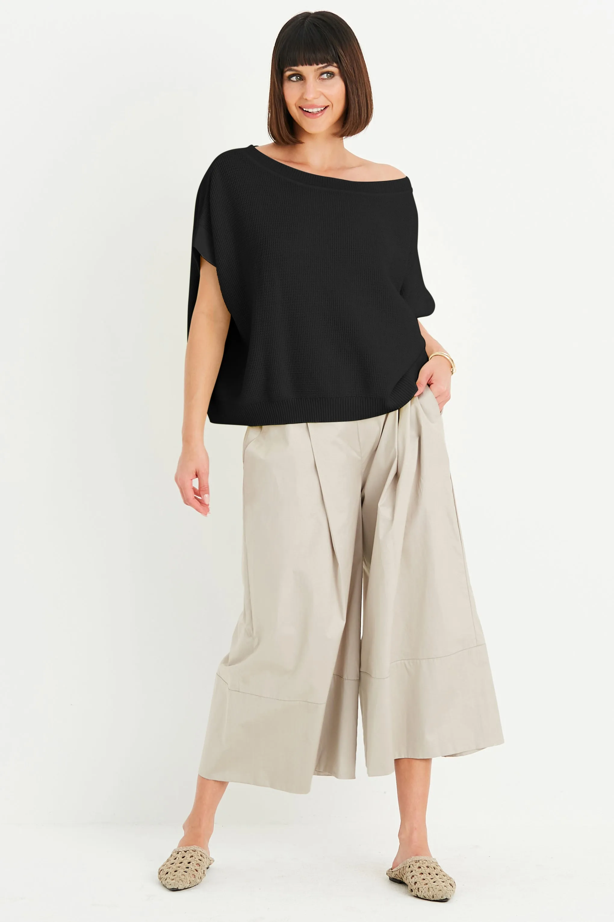 Pima Cotton Waffle Knit-Tee