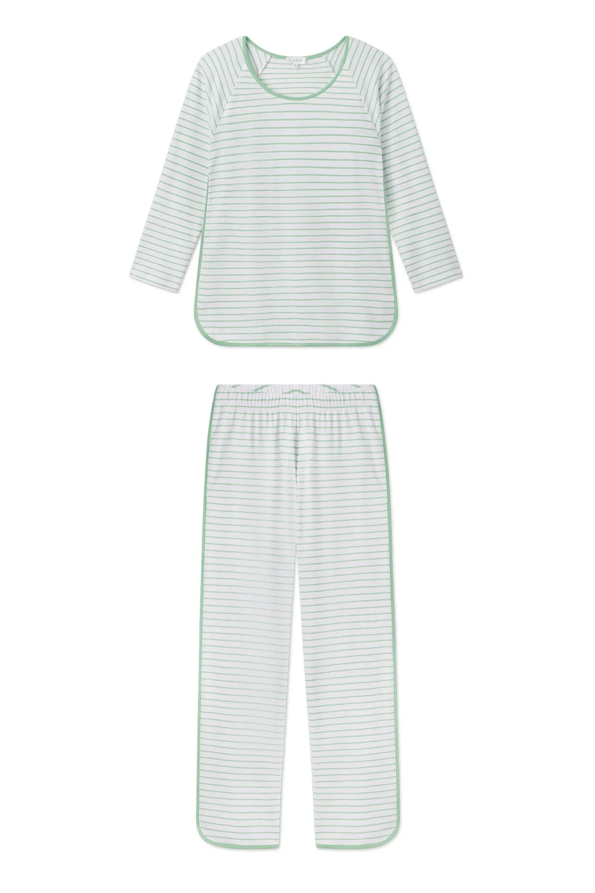 Pima Long-Long Set in Clover Leaf Rowing Stripe
