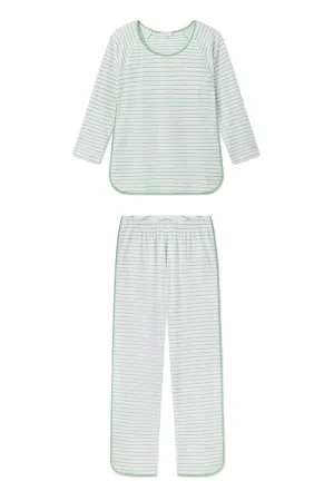 Pima Long-Long Set in Clover Leaf Rowing Stripe