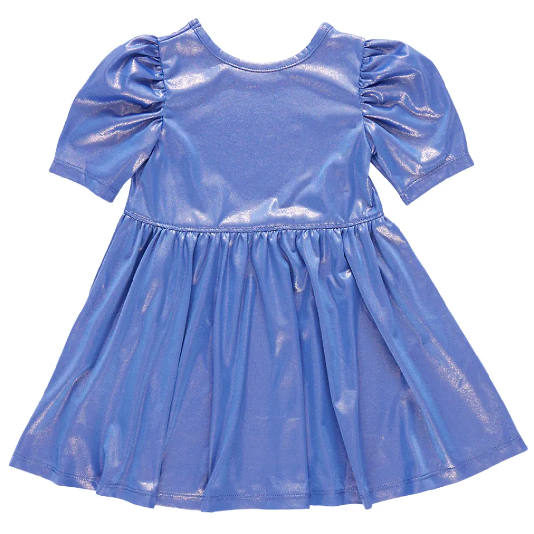 Pink Chicken || Girls Lame Laurie Dress - Blue