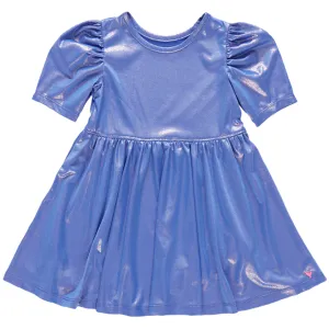 Pink Chicken || Girls Lame Laurie Dress - Blue