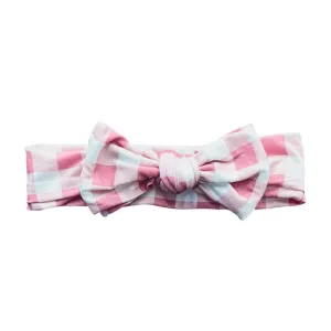 Pink Plaid Headband