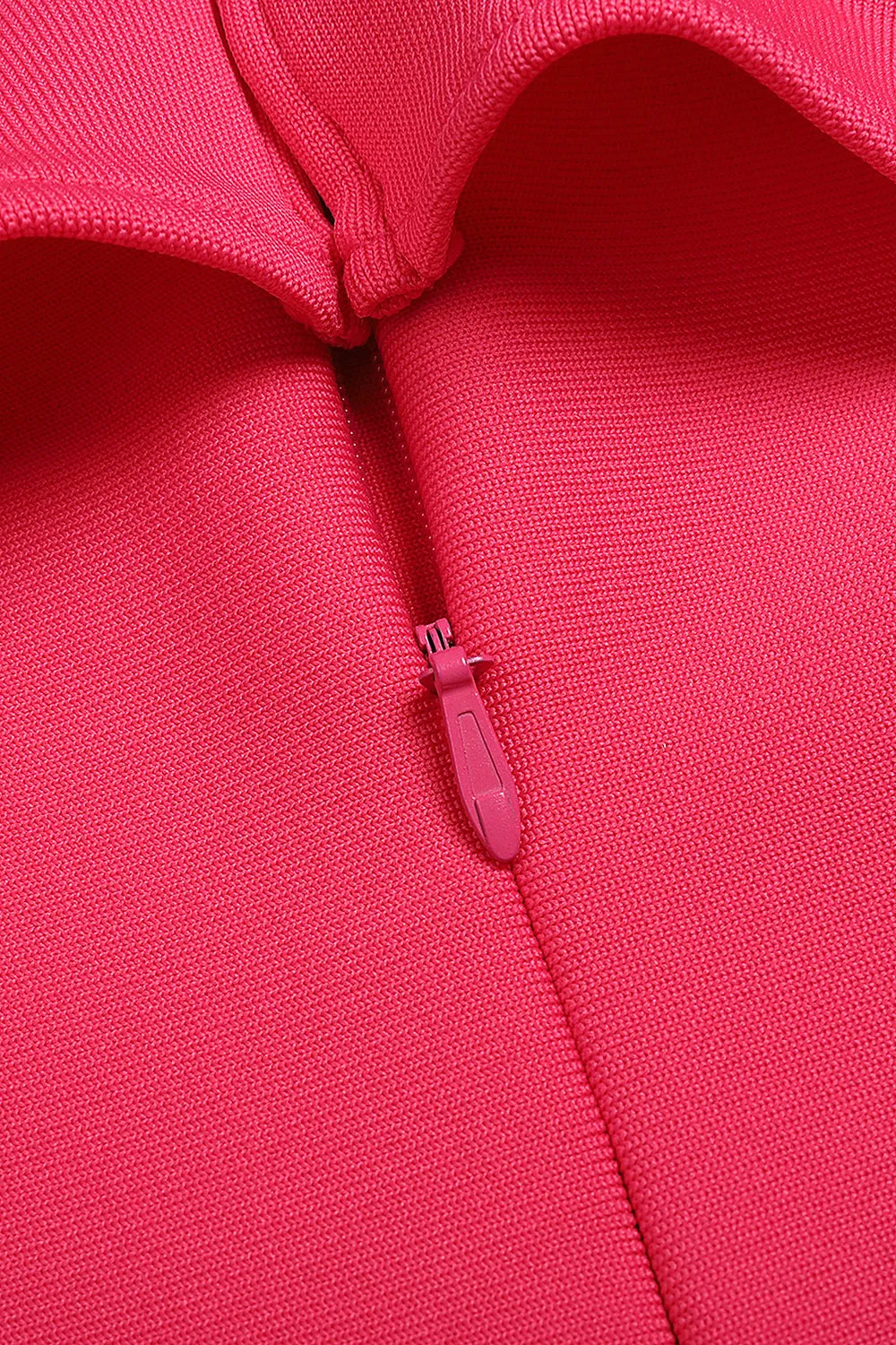 Pink Ruffled Off The-Shoulder Mini Bandage Dress