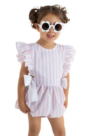 PINK STRIPES Cotton Playsuit