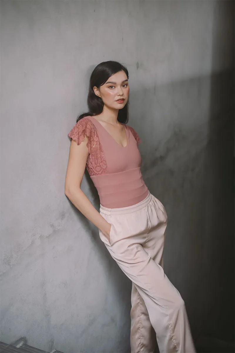 Pinksalt x Perk by Kate Lucie Brushed Satin Lounge Pants