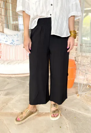 Piper Linen Pants in Black