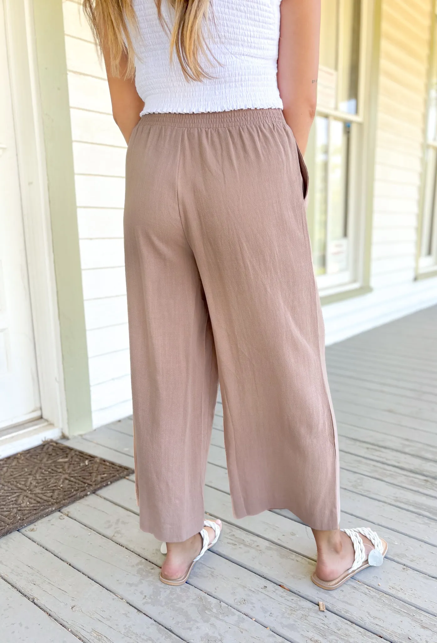 Piper Linen Pants in Tan