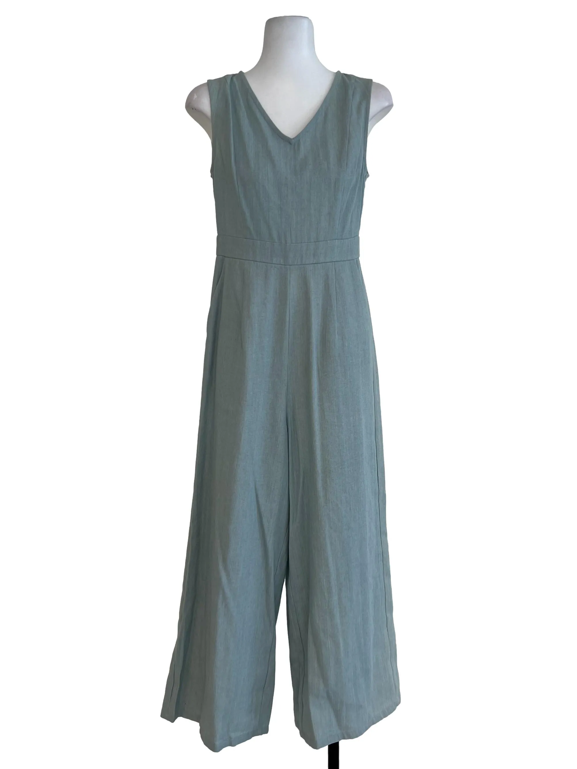 Pistachio Green V Neck Jumpsuit