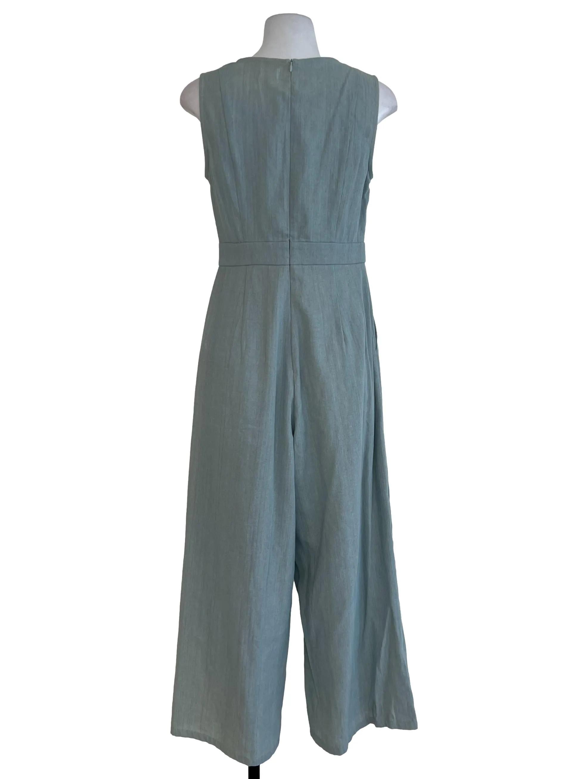 Pistachio Green V Neck Jumpsuit