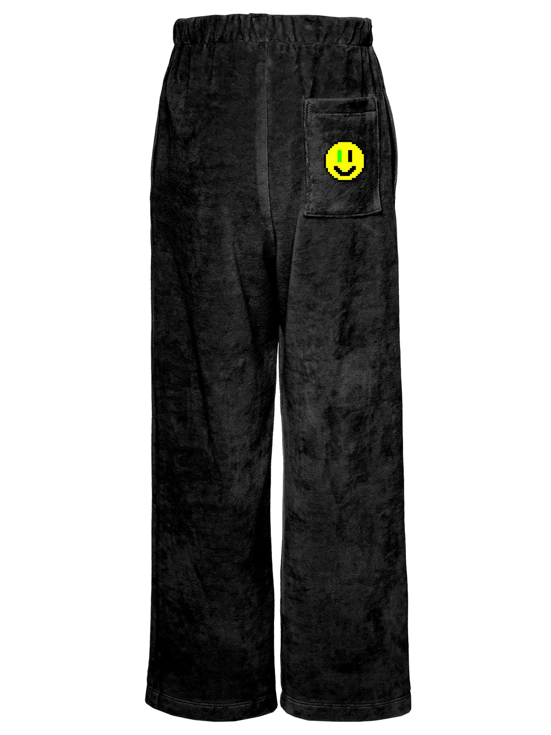 Pixel Smiley Velour Trousers