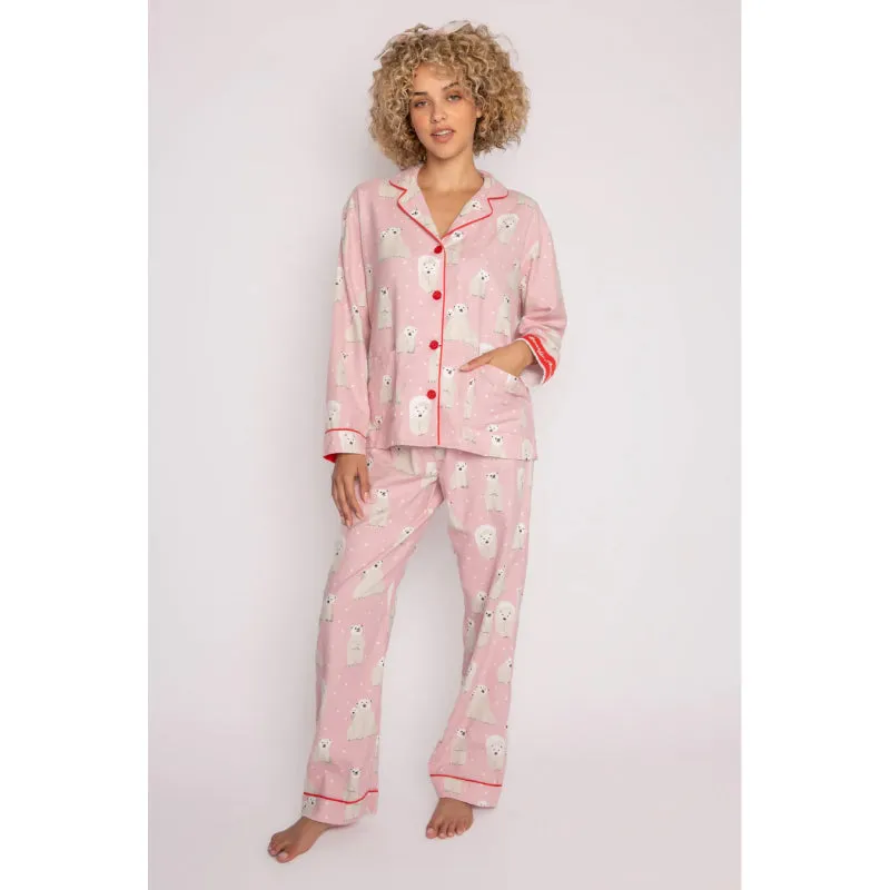 PJ Salvage Women's Flannel Button Down PJ Set