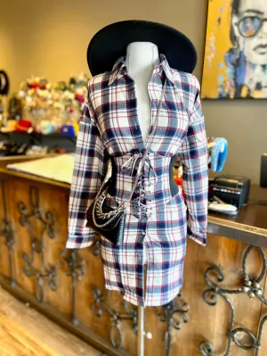 Plaid Flannel Corset Dress