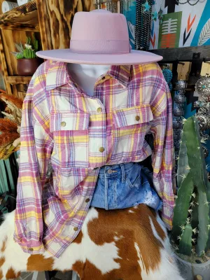 Plaid Flannel Jacket (Blushplaid)