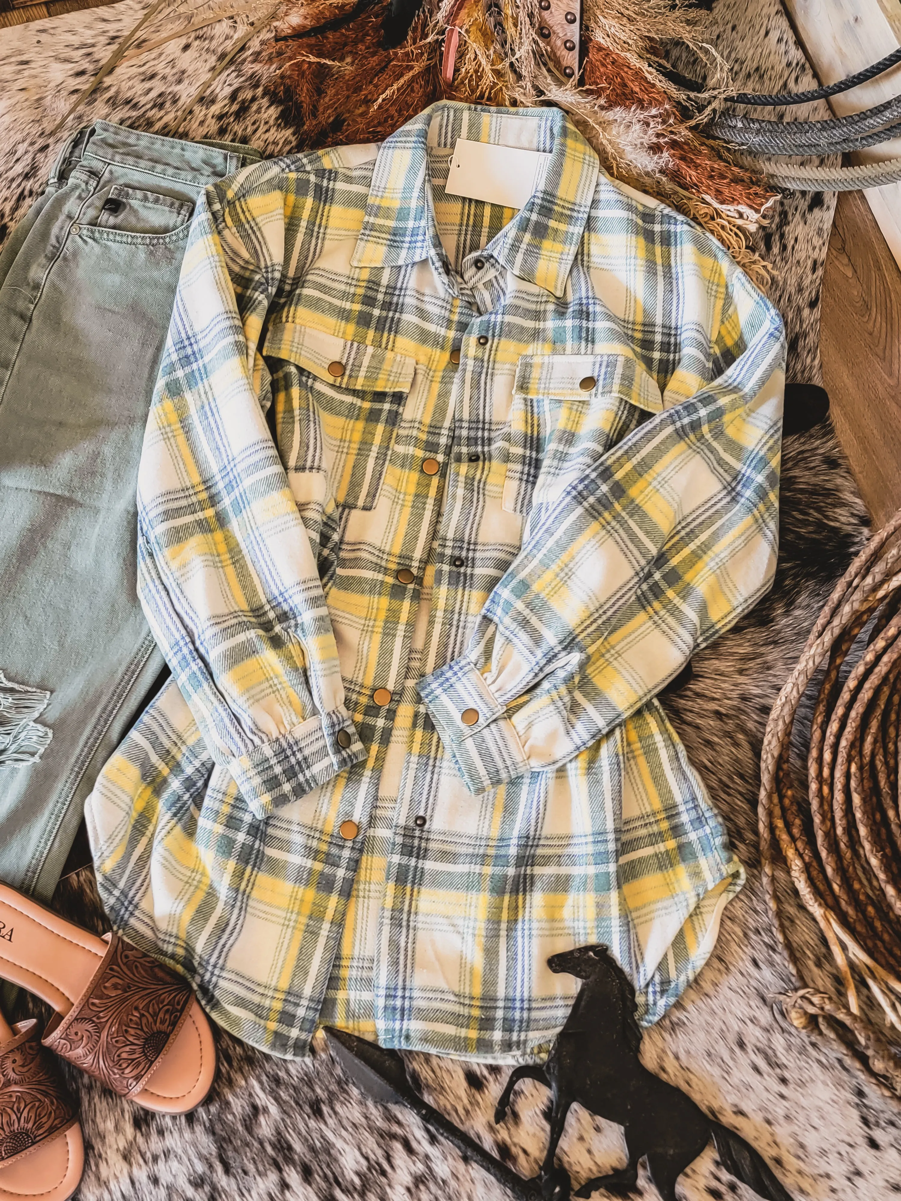 Plaid Flannel Jacket (Mintplaid)