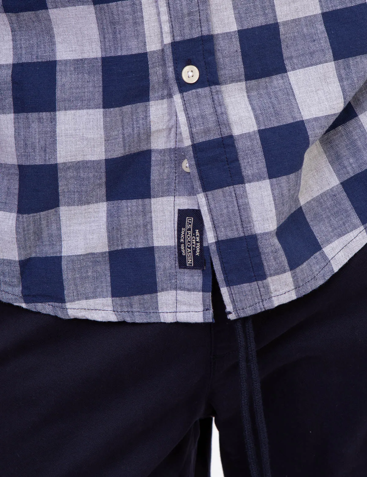 PLAID HEATHER SHORT SLEEVE SHIRT