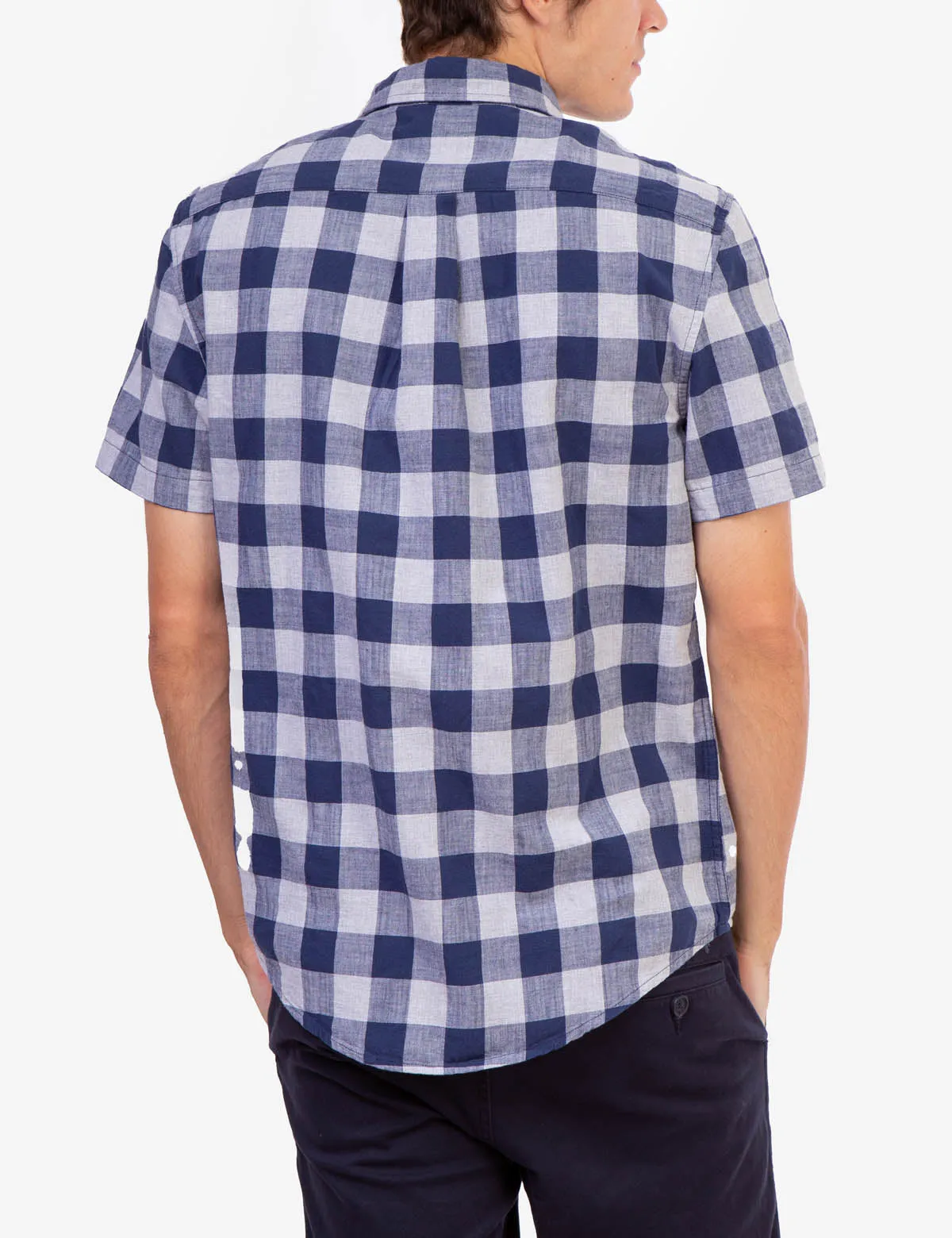 PLAID HEATHER SHORT SLEEVE SHIRT